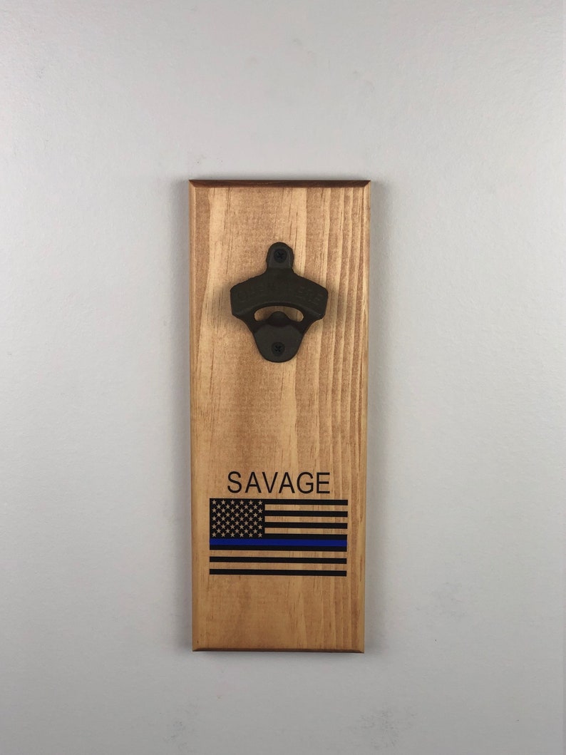 Wall Mount Bottle Opener Wedding Gift Fire Department Hanging Bottle Opener Man Cave Thin Red Line Hanging Bottle Opener Groomsmen Gift