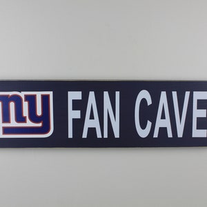 New York Giants Inspired Fan Cave Wood Sign, New York Giants Inspired Wood Sign, New York Giants Inspired Fan Sign, NY Giants Man Cave