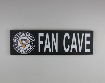 Pittsburgh Penguins Fan Cave Wood Sign, Pittsburgh Penguins Wood Sign, Pittsburgh Penguins Fan Sign, Pittsburgh Penguins Decor