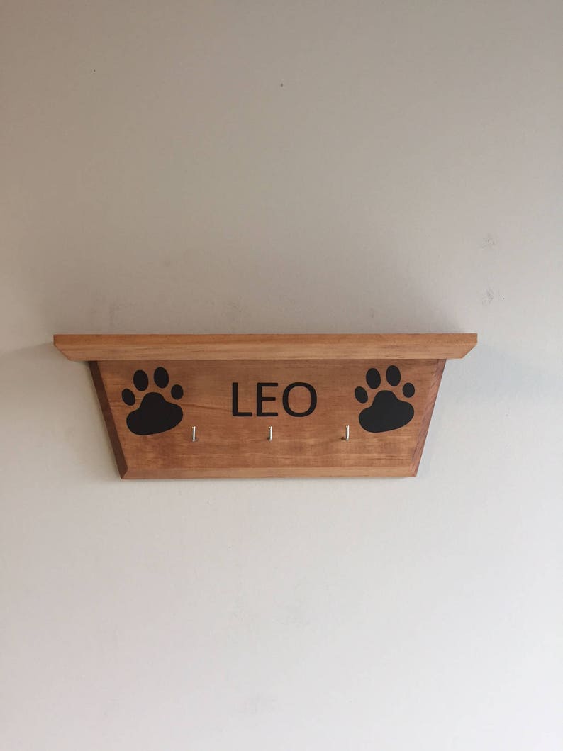 Dog Leash Holder Shelf Dog Leash Hanger Personalized Dog Etsy