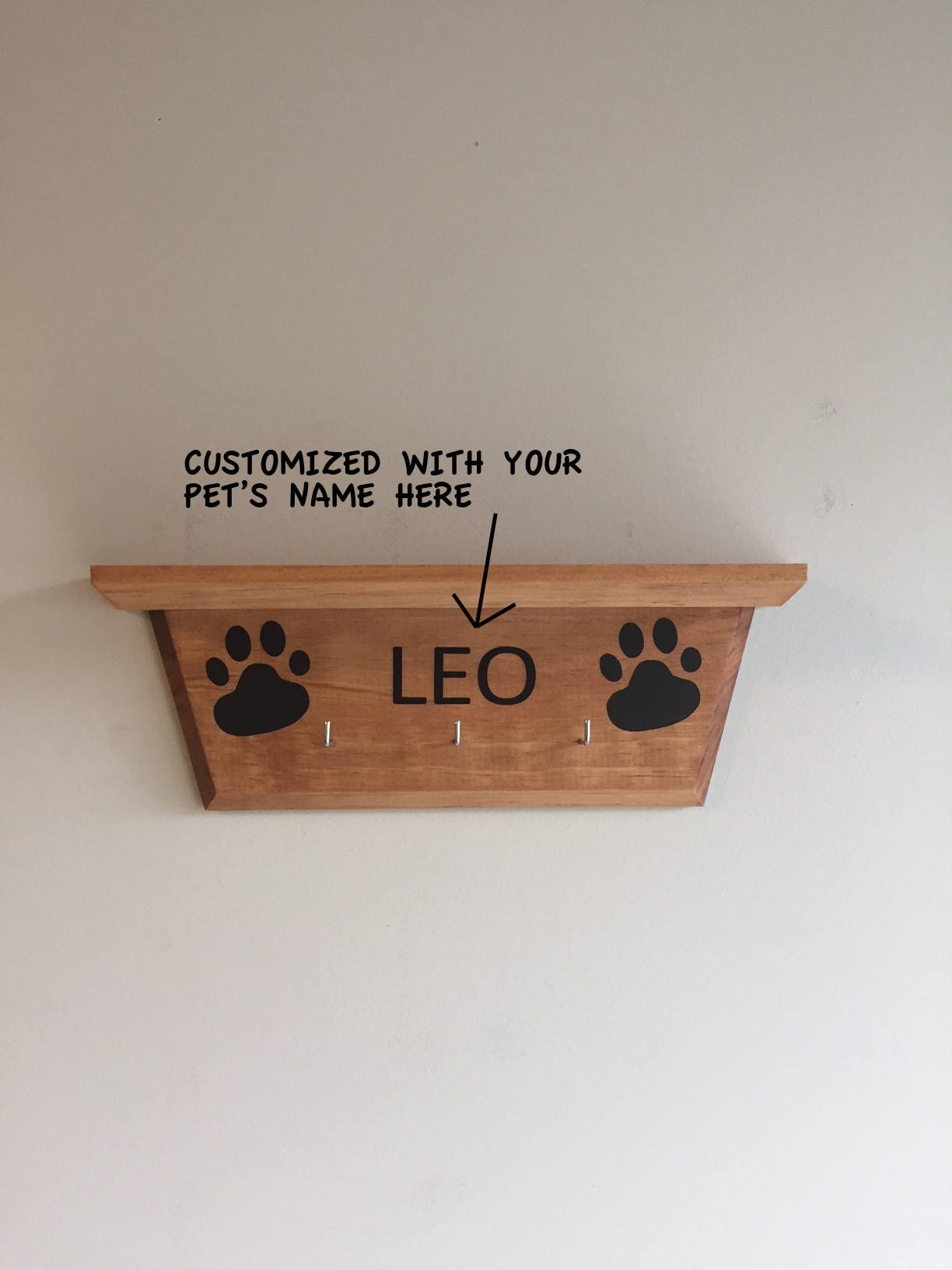 Dog Leash Holder Shelf Dog Leash Hanger Personalized Dog Etsy