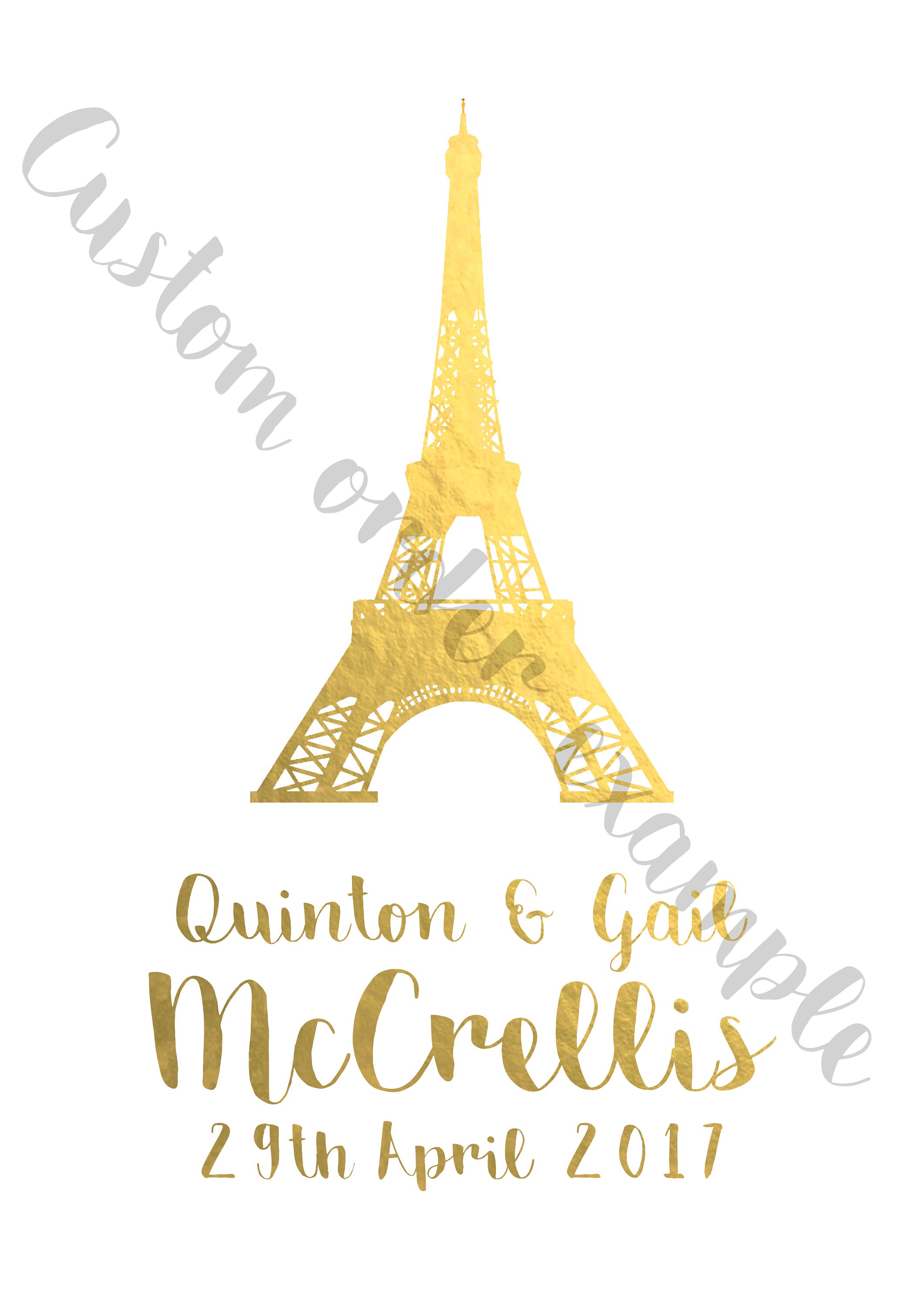 Custom Gold Foil Print Create Your Own Foil Printyour Etsy