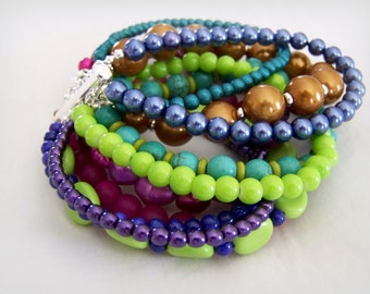 MULTI STRAND BRACELET ... stylish and colorful