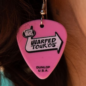 2005 Warped Tour Guitar Pick Earrings: Vintage Punk Rock Jewelry