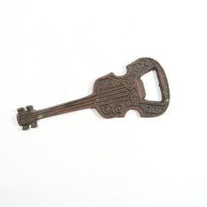 Vintage Metal Opener guitar, Rare thing, Bottle Opener guitar, Beer Opener, Bottle Cap Opener, Bar Tool, Brass guitar, Bar Accessory