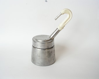 Vintage rara cafetera vieja cafetera turística Pequeña cafetera de camping de aluminio Espresso cafetera cafetera Rustic Kitchen decoración