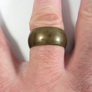 Men&#39;s engagement ring 1960s Mens brass ring Men&#39;s ring Metal ring marking Handmade metal ring Old ring Retro ring Vintage metal ring