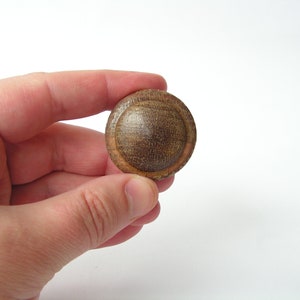 Vintage wooden knob 1900s, Old round drawer pull, Dresser wood drawer knob, Cabinet handle pull, Farmhouse Decor, Chest door pull image 5