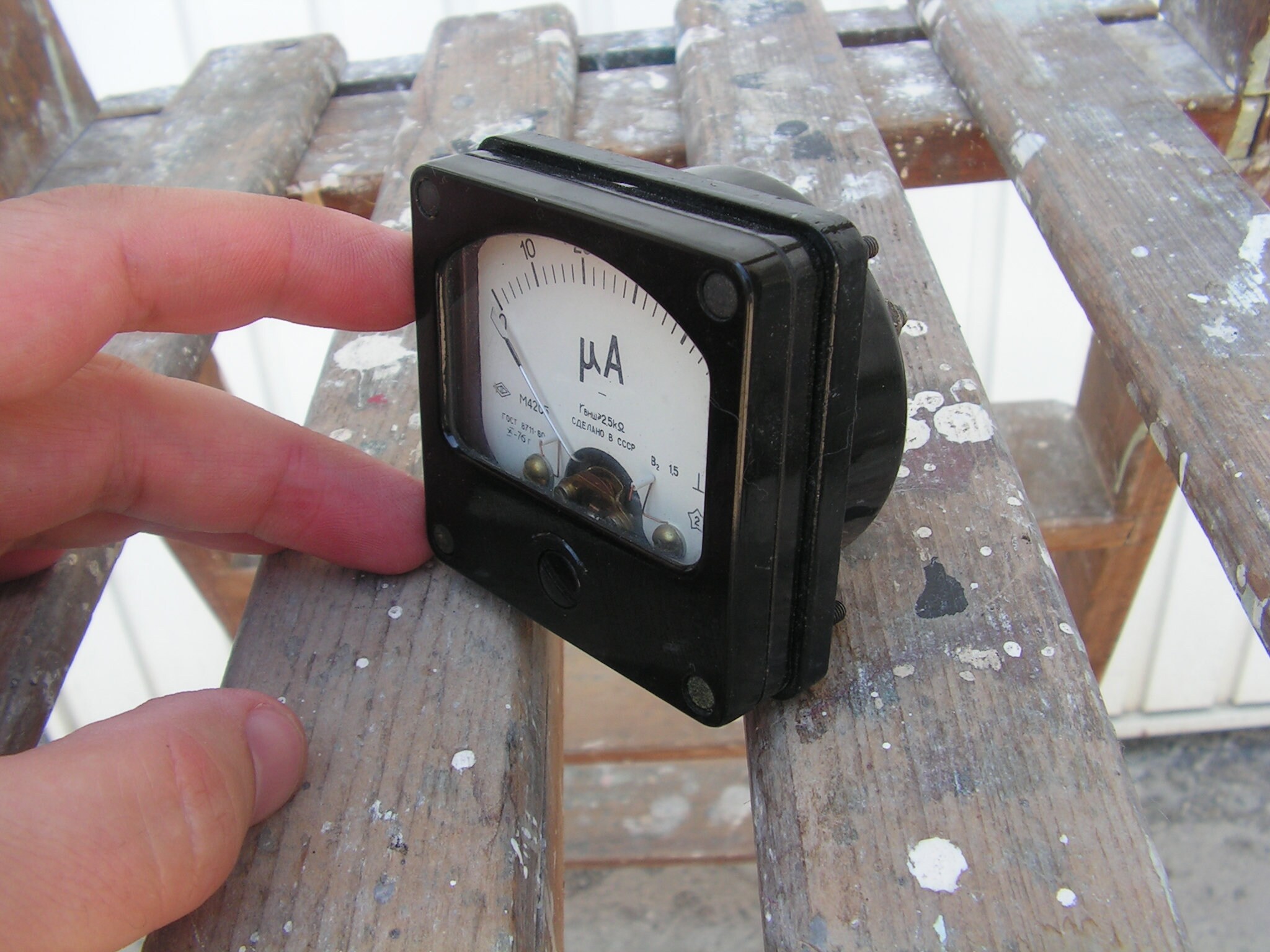 Retro Microammeter USSR Vintage Ammeter 1960s Analog Meters