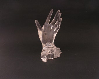 Clear Plastic Hand Ring Holder, Jewelry Display, Sculpture