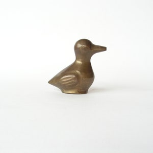Antique brass duck Miniature duck figurine Small metal duck Metal figure animal bird Germany Figurine duck Collectible figurine