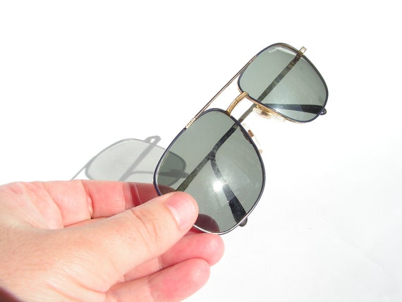 Men sunglasses green lenses POLAROID Retro aviato… - image 7