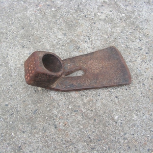 Antique metal adze, Small hammer wooden handle, Old metal tool, Carpentry hand tool, Handmade adze, Primitive hammer, Woodcarving