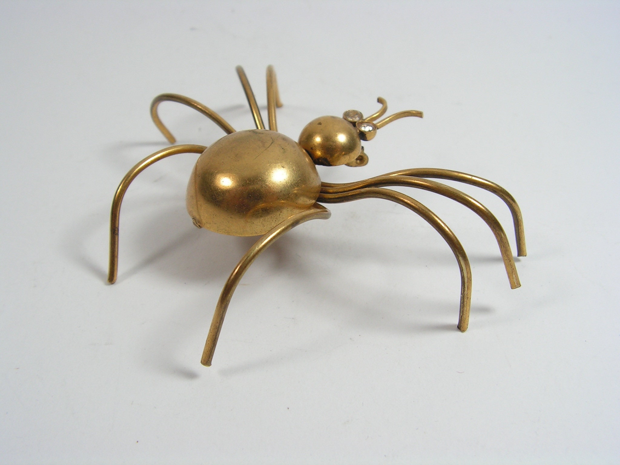 Antique Spider Brooch Without a Needle , Brass Brooch Spider, Vintage ...