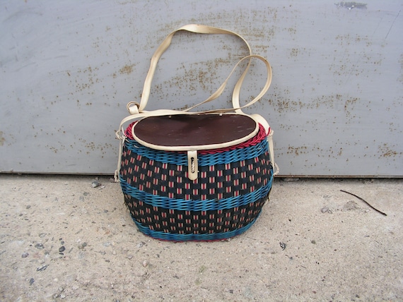Panier De Pêcheur En Osier Vintage Avec Couvercle Et Bandoulière - Créel UK