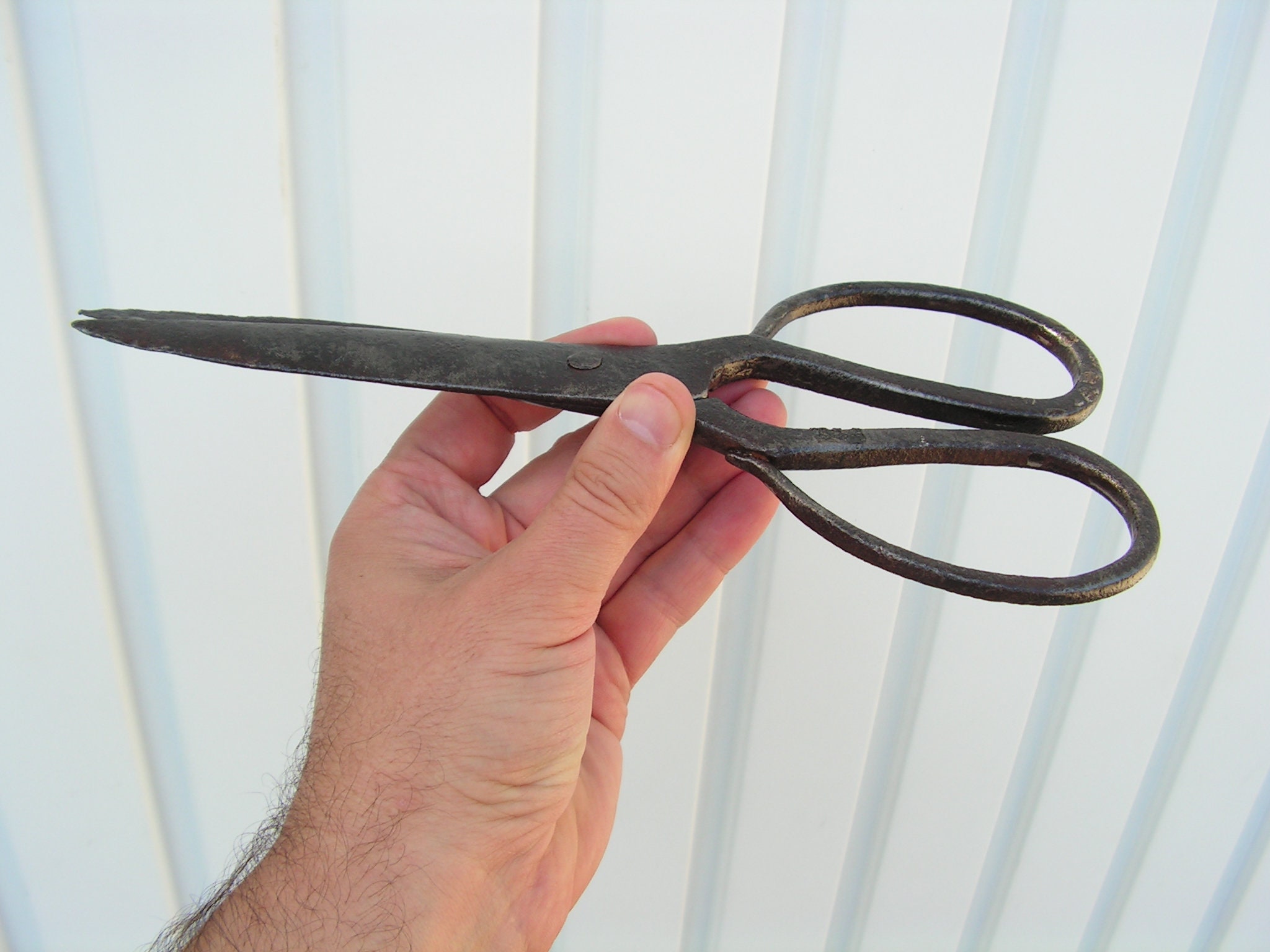 Antique black scissors 1800s Primitive hand-forged scissors | Etsy
