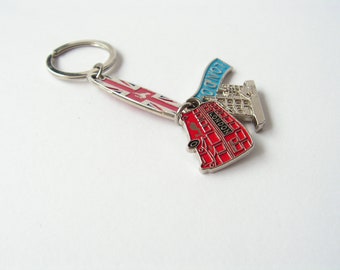 キーホルダー ロンドン、ヴィンテージ メタル キーホルダー