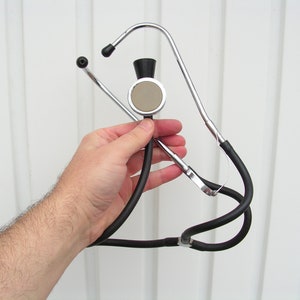 Vintage distressed Stethoscope Doctors Stethoscope marking Medical black Stethoscope Old Medical Equipment Phonendoscope Medical Instrument