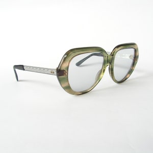 Vintage Glasses frame plastic OPTA Reading green glasses Glass lenses with diopters Retro green male women eyewear Optyl Oversize glasses