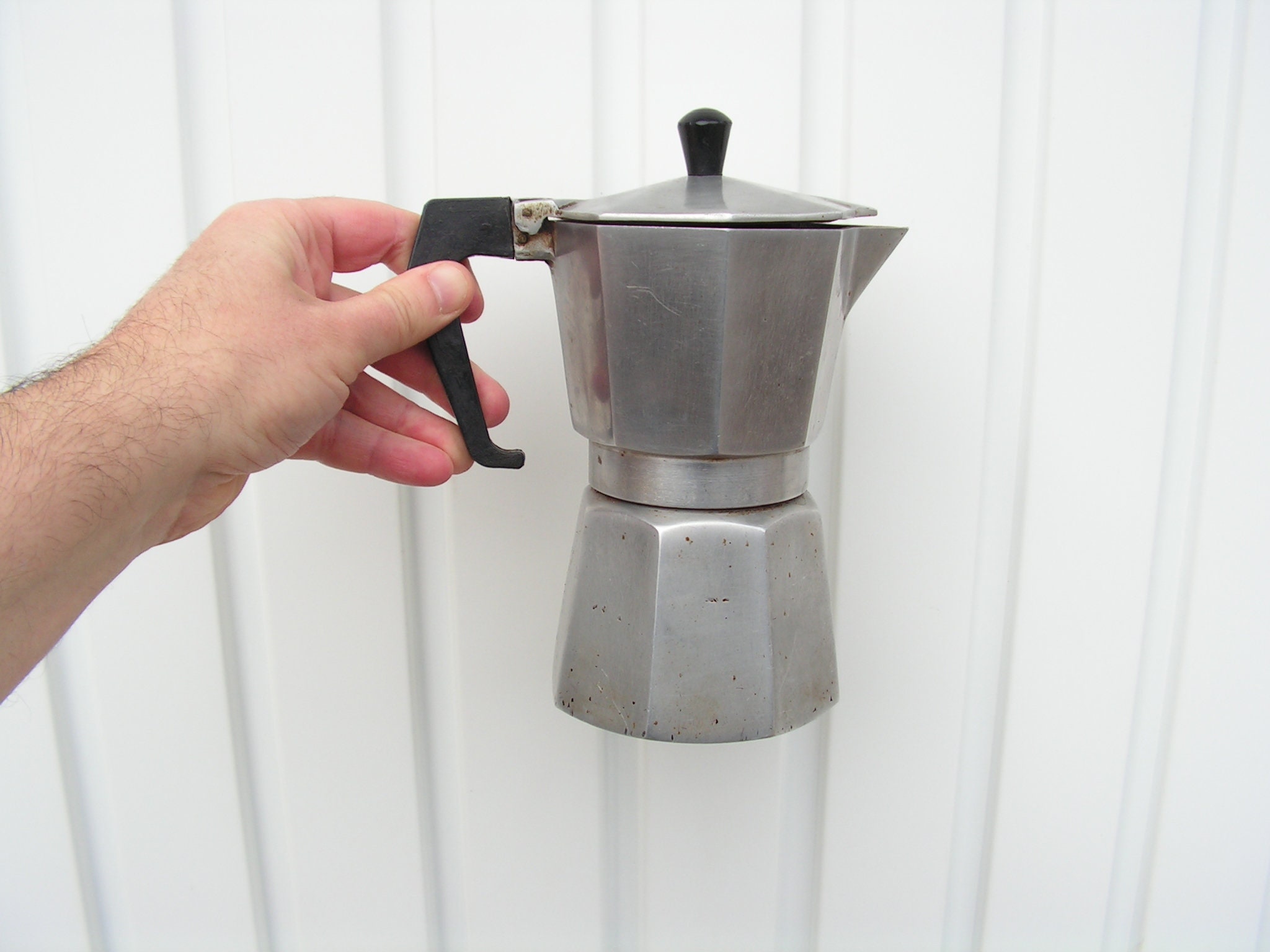 Vintage Coffee Maker Aluminum Tourist Espresso Maker Metal Coffee Maker  Espresso Pot Rustic Home Decor Retro Kitchen Decor 