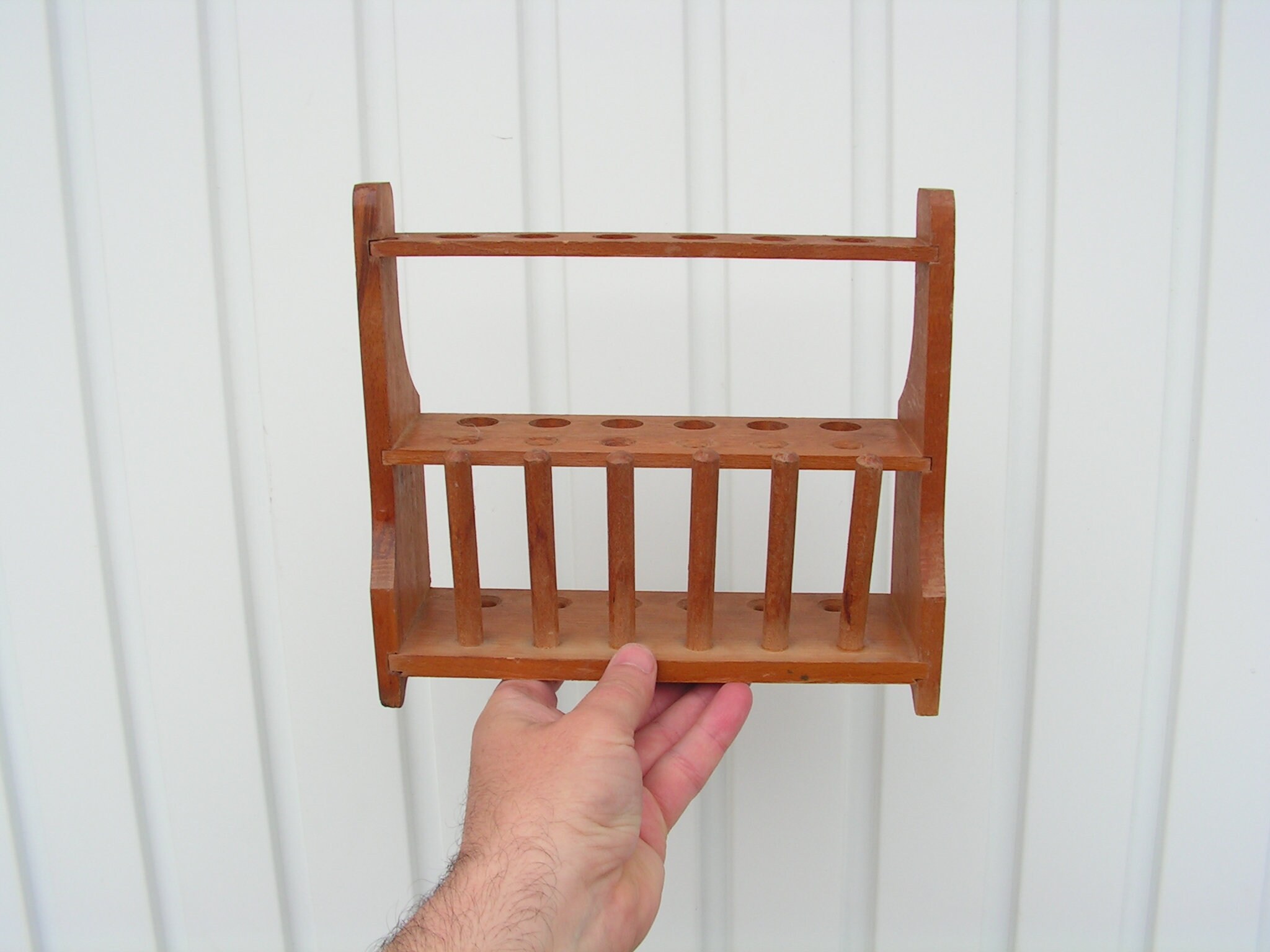 Wooden Lab Rack 1960s Test Tube Holder Vintage Lab Equipment Etsy