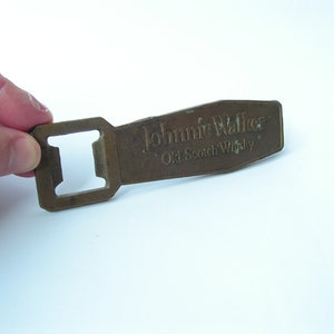 Vintage Brass Johnnie Walker Bottle Opener, Bar Tool Accessory image 8