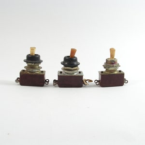 Vintage On/Off Toggle Switch, Set of 3 Vintage Switches, Old electrical switches, On off switchers, Steampunk decor