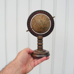 Vintage globe Decorative desk globe wooden base Mini earth globe World small globe Earth map Globe map desk