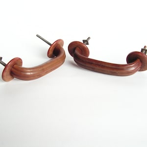 Vintage handles furniture Pair drawer pull handles Cupboard handles Old plastic handles furniture Cabinet handles