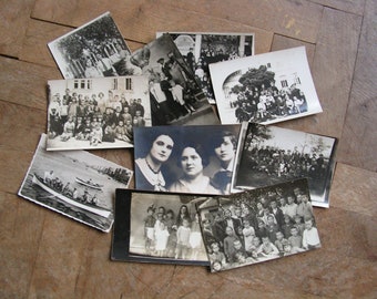 Vintage Black & White Photos 1930s-40s, Set of 10 Bulgarian Photographs