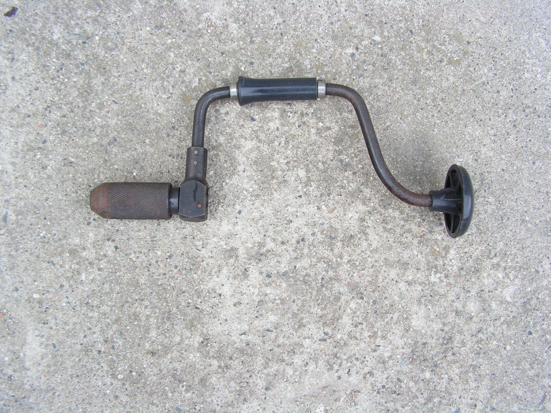 Vintage Working Hand Drill 50s, Vintage Industrial, Vintage Tools