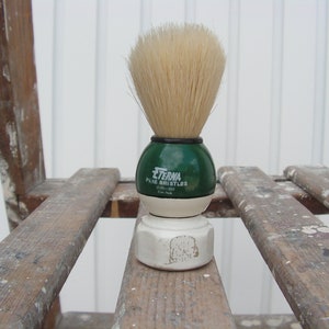 Shaving brush wooden NEVER USED China green brush for shaving Vintage shaving wood brush Old Shaving Brush Shaving accessory Barber tool