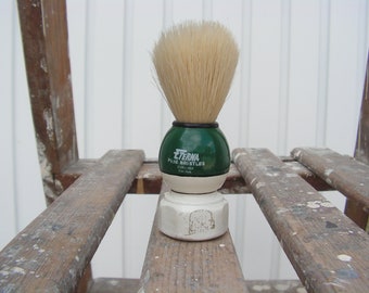 Shaving brush wooden NEVER USED China green brush for shaving Vintage shaving wood brush Old Shaving Brush Shaving accessory Barber tool