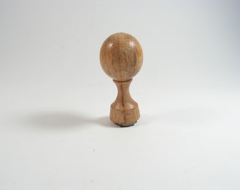 Sello de goma vintage número 8, mango de madera, decoración retro para oficina.