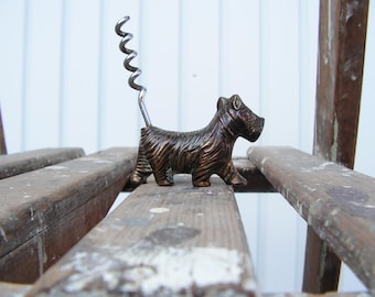 Vintage metal dog corkscrew Retro cork removing tool Dog corkscrew Wine metal corkscrew Vintage Kitchen