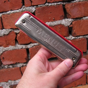 Vintage harmonica MENUET Poland harmonica Retro wind instrument Polish harmonica Children harmonica Vintage musical tool
