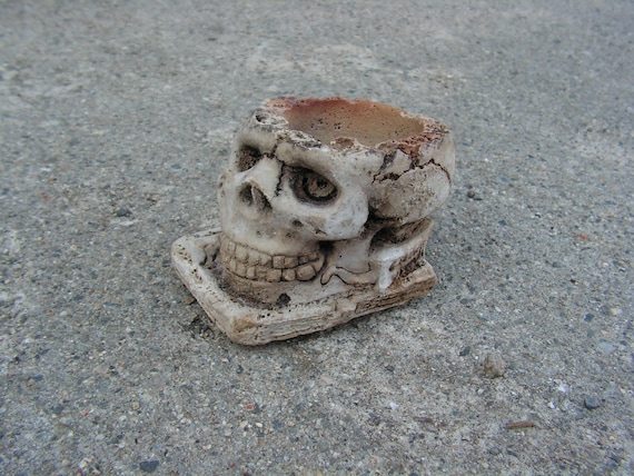 Vintage Ceramic Skull Ashtray, Smoking Accessory - Etsy