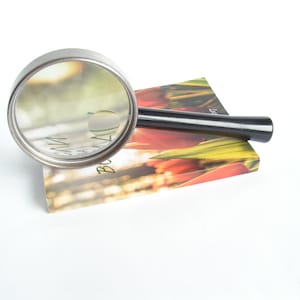Vintage magnifying glass, Desk round magnifier, Old metal plastic magnifier, Double magnifying glass, Reading magnifying glass, Office Decor
