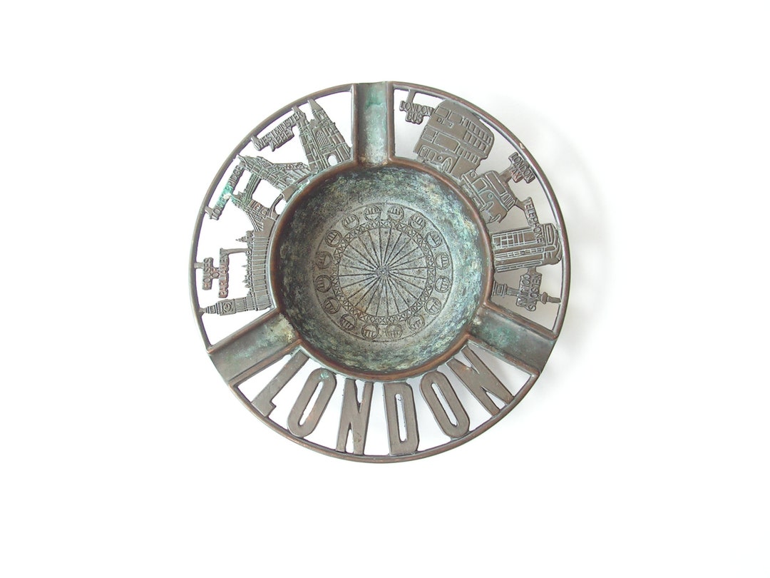 Ashtray London Vintage Metal Ashtray Retro Ashtray Ashtray Etsy