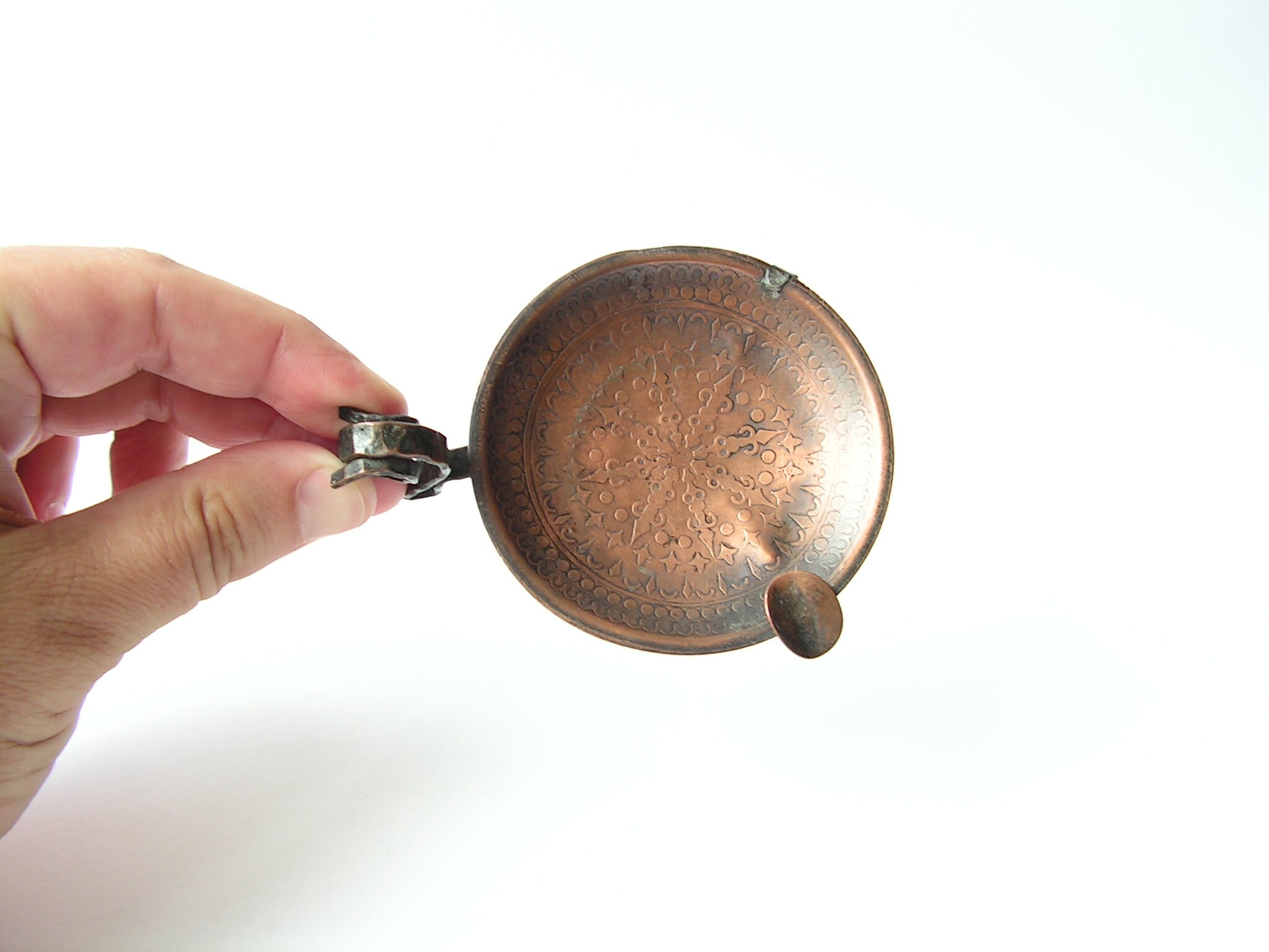 Vintage Copper Ashtray With Handle Retro Pocket Ashtray 1 Etsy