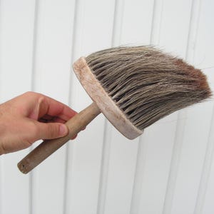 Pincel grande de madera retro para pintar, Pincel grande de madera vintage para pintor, Suministros de arte, Herramientas de pintor, Pincel para tintorero