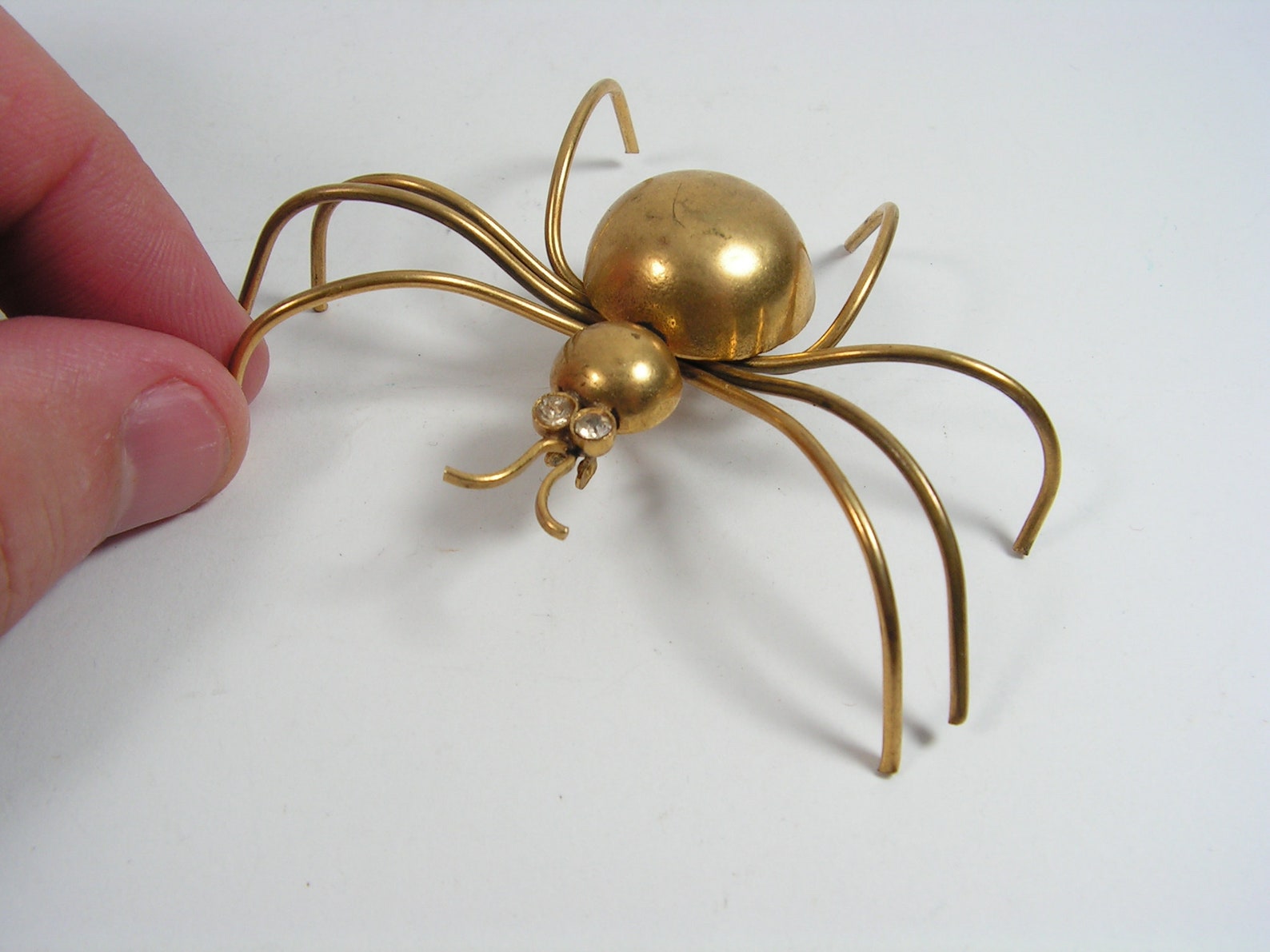 Antique Spider Brooch Without a Needle , Brass Brooch Spider, Vintage ...