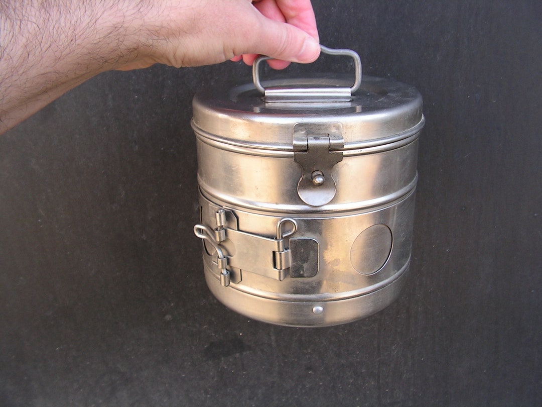 Vintage Medical Sterilizer 1980s Metal Container for Sterilization