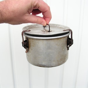 Vintage Aluminium Lunchbox 1960er Jahre Militärische Zinn Lunchbox Aluminium Container Bulgarien Tourist Lebensmittel Box Aluminium Kantine Militärische Feld Küche