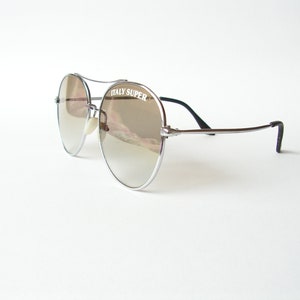 Aviator sunglasses ITALY SUPER Pilot Italian glasses Vintage Men sunglasses mirror lenses Metal frame sunglasses Italian Oversize sunglasses