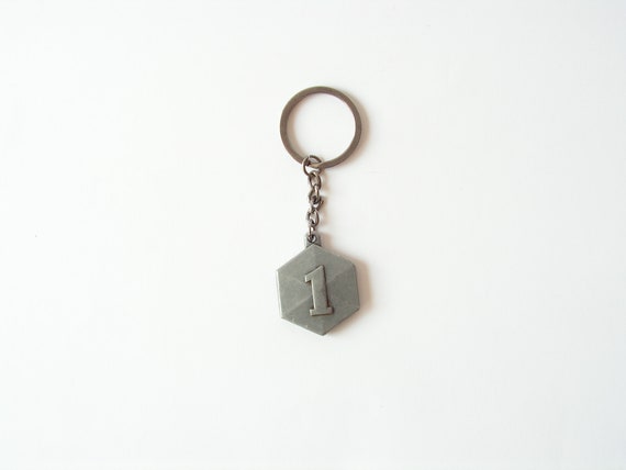 Keychain metal Number 1, Vintage keychain, Key ho… - image 5