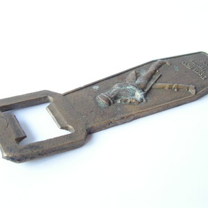 Vintage Brass Johnnie Walker Bottle Opener, Bar Tool Accessory image 4