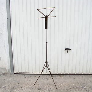 Soporte de música distesado Soporte de música metal con defecto Soporte de música telescópico plegable Accesorios de música Soporte de partituras vintage Orquesta