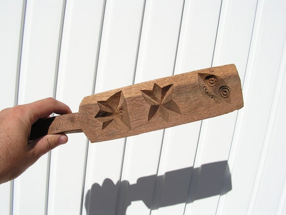 Antique Wood Butter Mold, With a Hand-carved Botanical Design, Primitive  Wooden Butter Press, From Quebec, Canada 