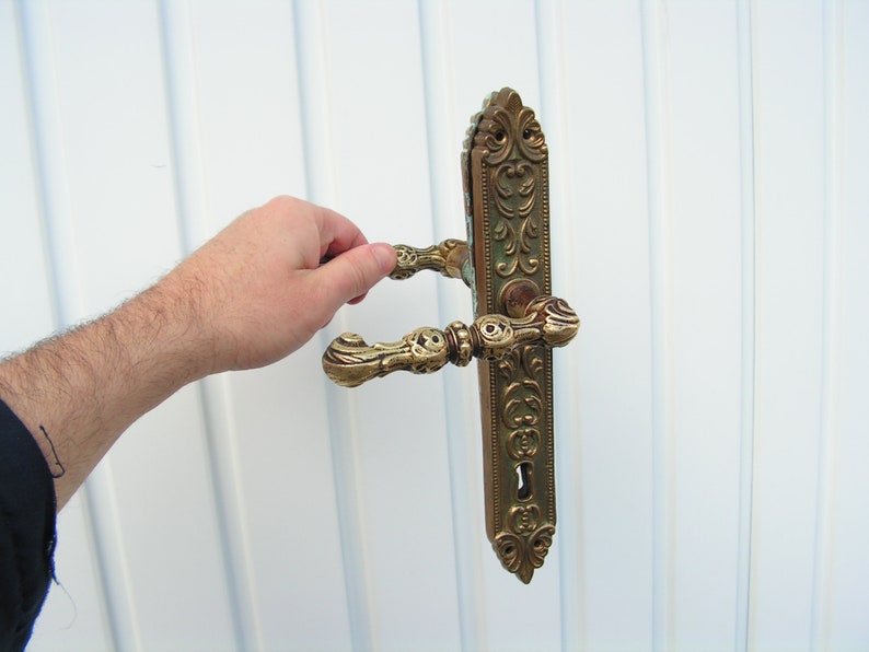 Vintage Lovely Door Lock 1930s Interior Brass Lock With Etsy